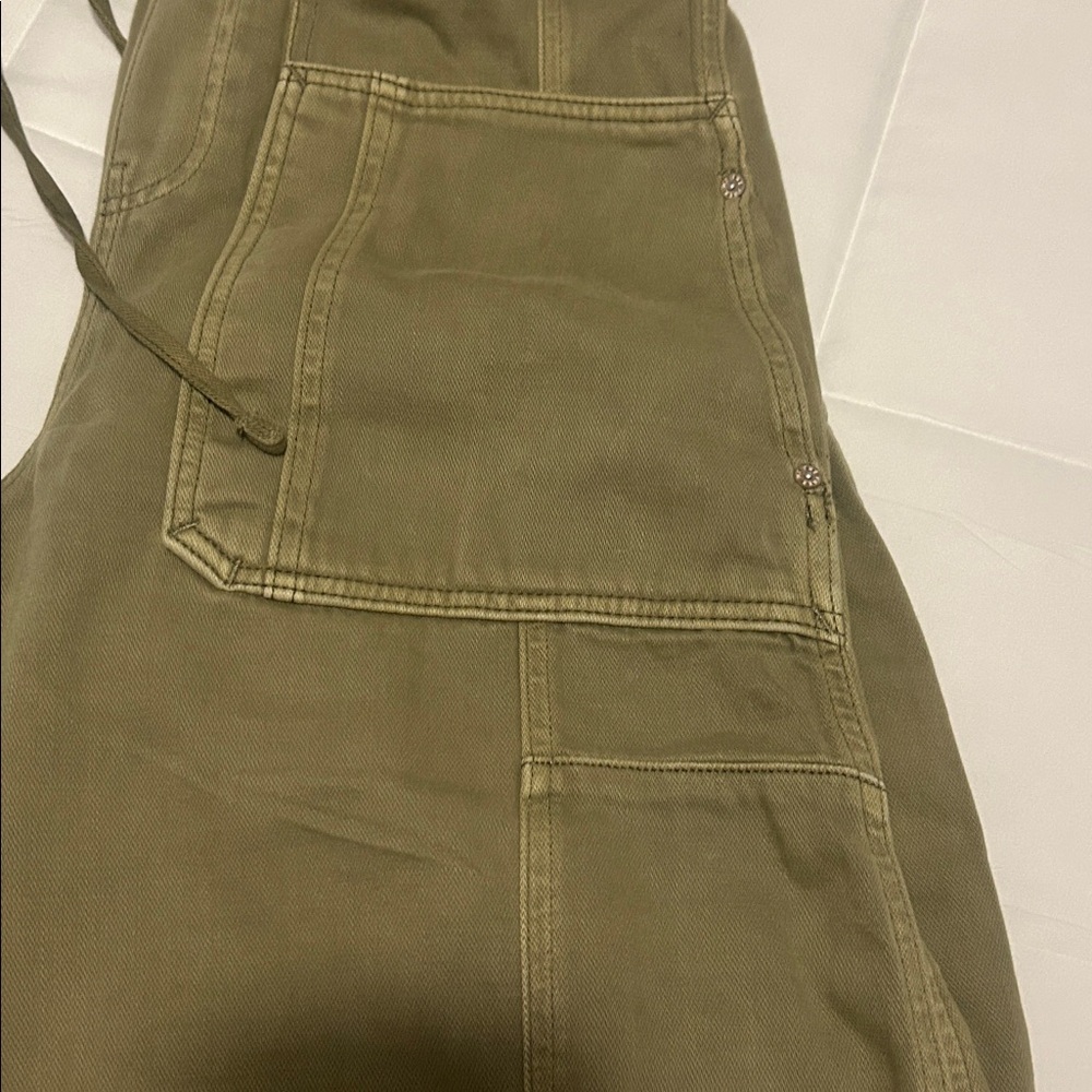 Free People Olive Green Cropped Utility Pants - Picture 10 of 12